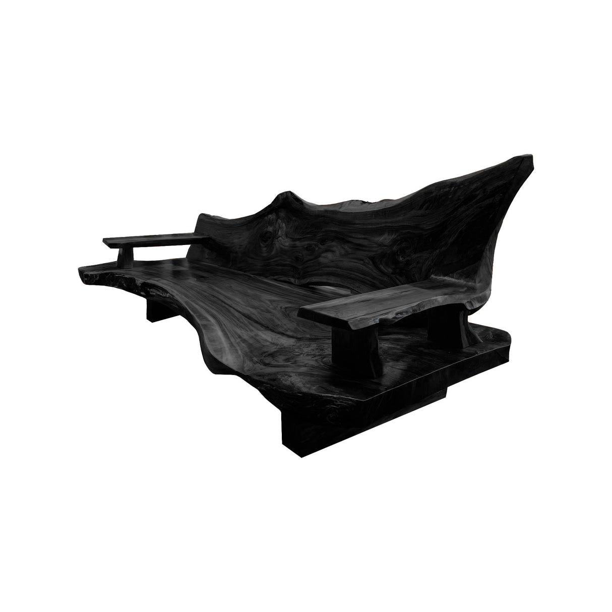 Thervan Live Edge Solid Wood Sofa Black - Timberustic Sofa