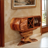Theryn Handcrafted Solid Wood Bar Cabinet