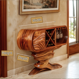 Theryn Handcrafted Solid Wood Bar Cabinet