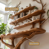 Theryn Sculpted Solid Wood Console Table with Shelves - Timberustic Console Table with Shelves