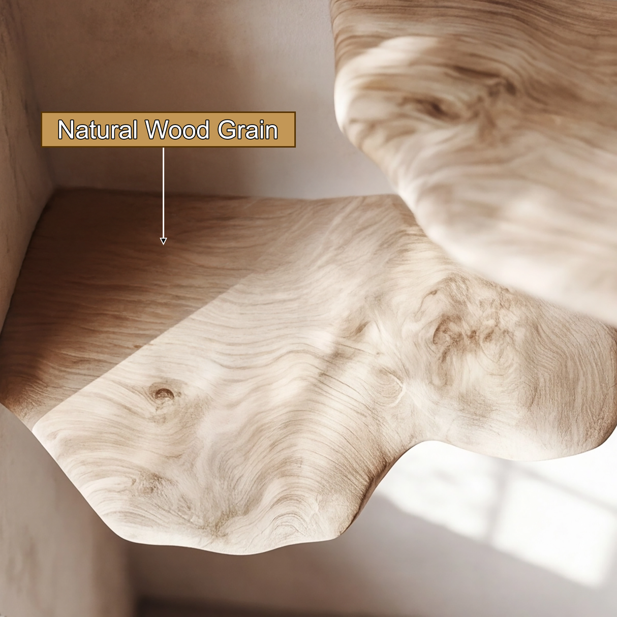 Theryn Solid Wood Sculpted Mushroom Floating Shelf SPA060362 - Timberustic Floating Shelf