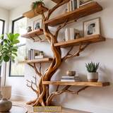 Thornhollow Handcrafted Solid Wood Tree Bookshelf