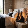 Thornvale Sculpted Mountain Table Lamp Black - Timberustic Table Lamp