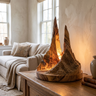Thornvale Sculpted Mountain Table Lamp Brown - Timberustic Table Lamp