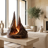 Thornvale Sculpted Mountain Table Lamp Dark Walnut - Timberustic Table Lamp