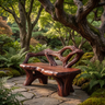 Thornvale Sculpted Solid Wood Outdoor Bench Mahogany - Timberustic Bench
