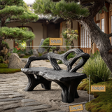 Thornvale Sculpted Solid Wood Outdoor Bench - Timberustic Bench