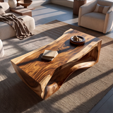 Thornveil Sculpted Solid Wood Coffee Table - Timberustic Coffee Table