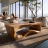 Thornveil Sculpted Solid Wood Coffee Table Brown - Timberustic Coffee Table