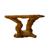 Thornveil Sculpted Solid Wood Console Table Brown - Timberustic Console Table