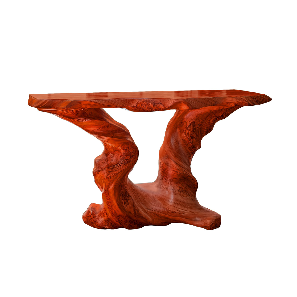 Thornveil Sculpted Solid Wood Console Table Mahogany - Timberustic Console Table