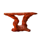 Thornveil Sculpted Solid Wood Console Table Mahogany - Timberustic Console Table