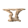 Thornveil Sculpted Solid Wood Console Table Natural Oak - Timberustic Console Table