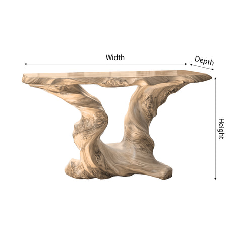 Thornveil Sculpted Solid Wood Console Table - Timberustic Console Table