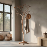 Thornveil Sculpted Solid Wood Tree Coat Rack - Timberustic Tree Coat Rack