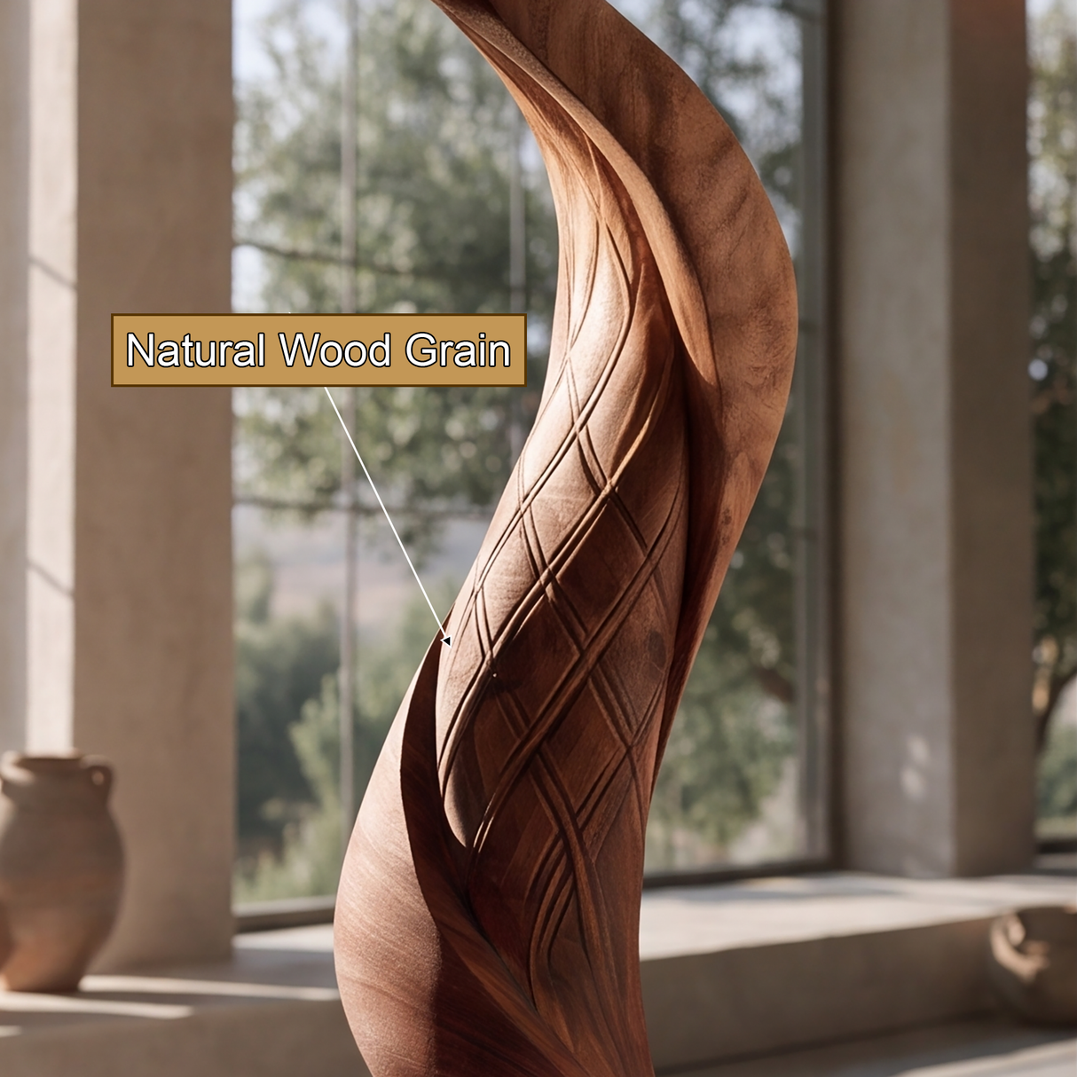 Thornwyn Handcrafted Sculpted Solid Wood Tree Coat Rack