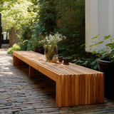 Tide Slat Solid Wood Outdoor Bench - Timberustic Bench