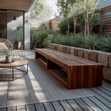 Tide Slat Solid Wood Outdoor Bench - Timberustic Bench