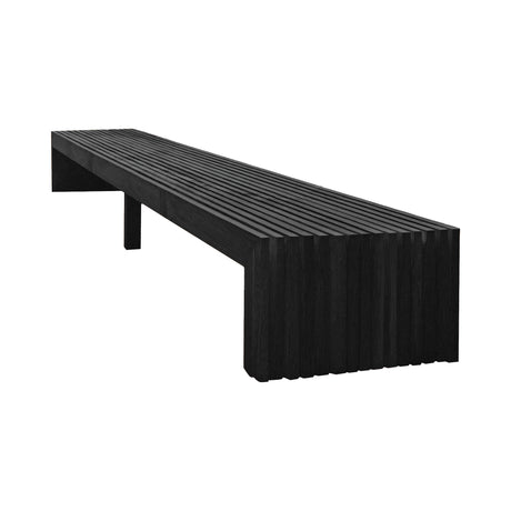 Tide Slat Solid Wood Outdoor Bench Black - Timberustic Bench