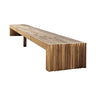 Tide Slat Solid Wood Outdoor Bench Natural Oak - Timberustic Bench