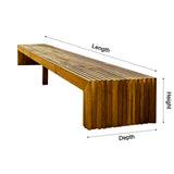 Tide Slat Solid Wood Outdoor Bench - Timberustic Bench