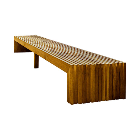 Tide Slat Solid Wood Outdoor Bench Teak - Timberustic Bench