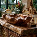 Tidecarve Handcrafted Solid Wood Vessel Sink - Timberustic Vessel Sinks