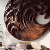 Tidecrest Sculpted Solid Wood Ocean Wave Wall Art