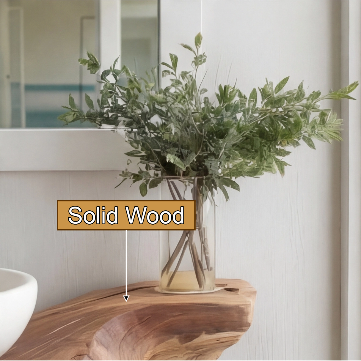 Tideform Organic Wood Floating Bathroom Vanity - Timberustic Floating Bathroom Vanity