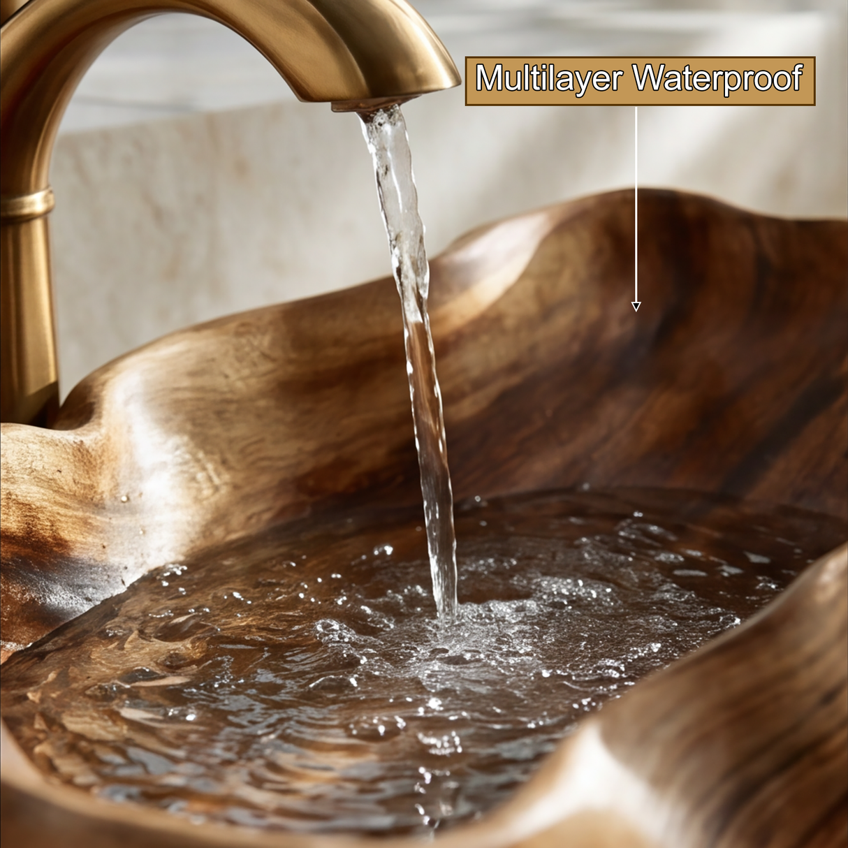 Tidegrove Handcrafted Solid Wood Vessel Sink - Timberustic Vessel Sinks