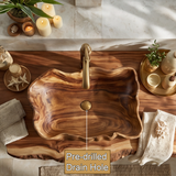 Tidegrove Handcrafted Solid Wood Vessel Sink - Timberustic Vessel Sinks