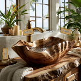 Tidegrove Handcrafted Solid Wood Vessel Sink - Timberustic Vessel Sinks