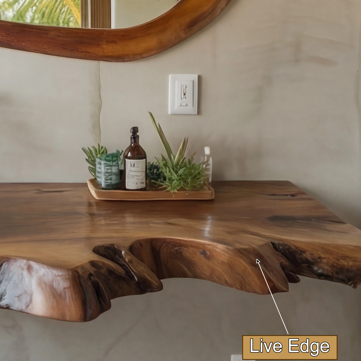 Tidewood Live Edge Floating Bathroom Vanity - Timberustic Floating Bathroom Vanity