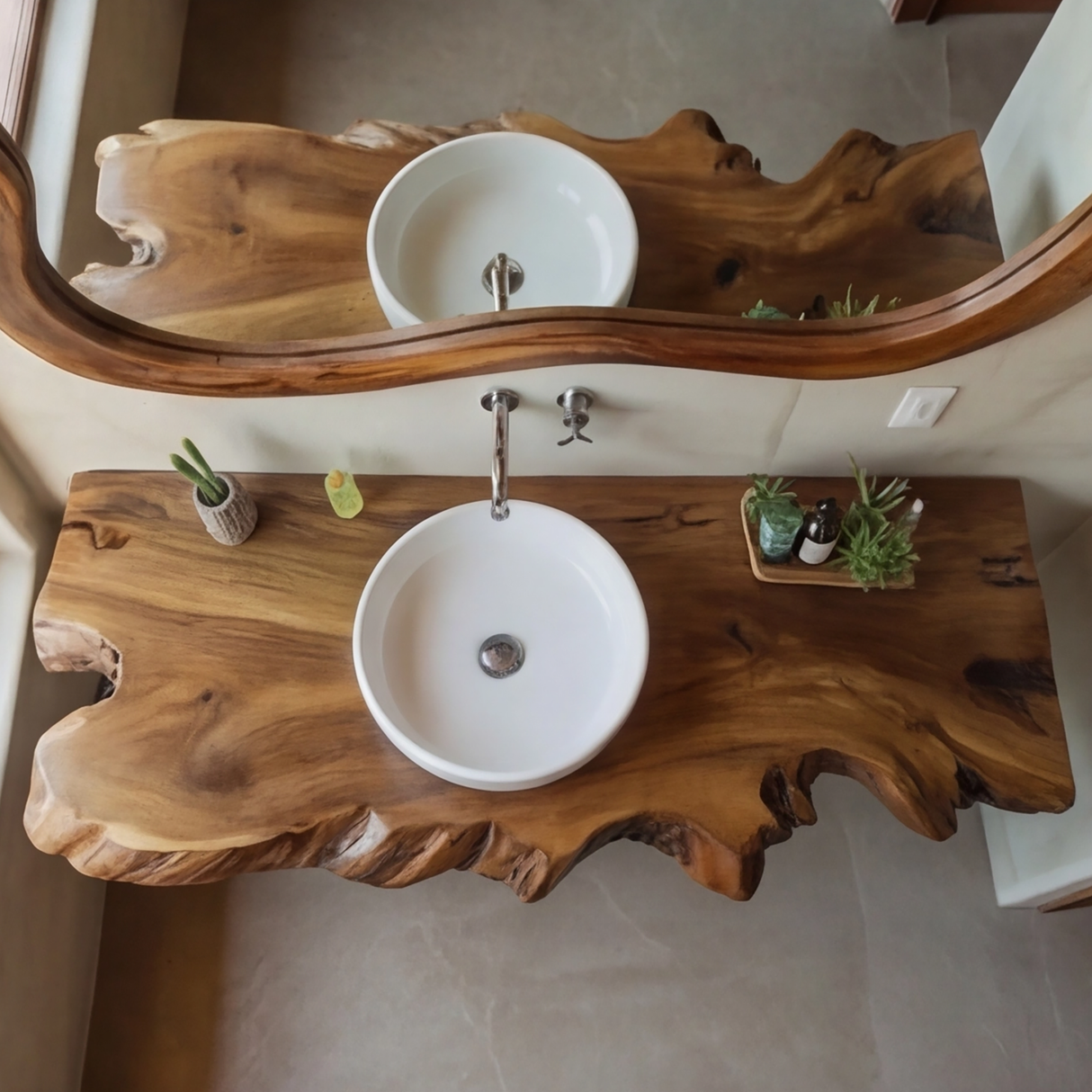 Tidewood Live Edge Floating Bathroom Vanity - Timberustic Floating Bathroom Vanity