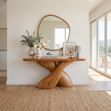 Aerivor Sculpted Solid Wood Console Table Teak - Timberustic Console Table