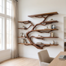 Arboren Handcrafted Solid Wood Floating Tree Bookshelf Brown - Timberustic Floating Tree Bookshelf