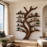 Ashenridge Handcrafted Solid Wood Tree Bookshelf Dark Walnut - Timberustic Tree Bookshelf