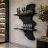 Ashenvale Live Edge Handcrafted Floating Wine Shelf SPA209955 Black - Timberustic Floating Wine Shelf