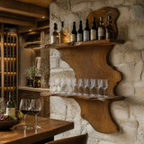 Ashenvale Live Edge Handcrafted Floating Wine Shelf SPA209955 Brown - Timberustic Floating Wine Shelf