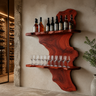Ashenvale Live Edge Handcrafted Floating Wine Shelf SPA209955 Mahogany - Timberustic Floating Wine Shelf