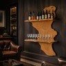 Ashenvale Live Edge Handcrafted Floating Wine Shelf SPA209955 Teak - Timberustic Floating Wine Shelf