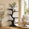 Ashgrove Handcrafted Solid Wood Tree Bookshelf Black - Timberustic Tree Bookshelf