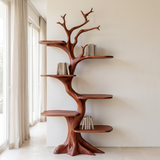 Ashgrove Handcrafted Solid Wood Tree Bookshelf Mahogany - Timberustic Tree Bookshelf
