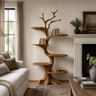 Ashgrove Handcrafted Solid Wood Tree Bookshelf Teak - Timberustic Tree Bookshelf