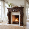 Aurelisse Handcrafted Solid Wood Fireplace Mantel Surround Dark Walnut - Timberustic Fireplace Mantel Surround