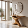 Aurelith Sculpted Solid Wood Console Table Teak - Timberustic Console Table