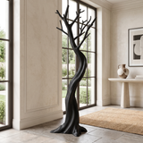 Aurelith Sculpted Solid Wood Tree Coat Rack Black - Timberustic Tree Coat Rack