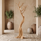 Aurelith Sculpted Solid Wood Tree Coat Rack Natural Oak - Timberustic Tree Coat Rack