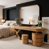 Aurellen Solid Wood Cosmetic Table Natural Oak - Timberustic Cosmetic Table