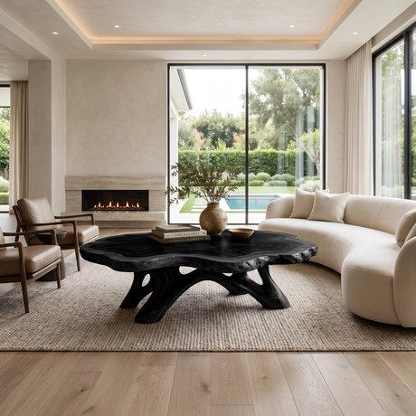 Aurevane Handcrafted Solid Wood Coffee Table Black - Timberustic Coffee Table